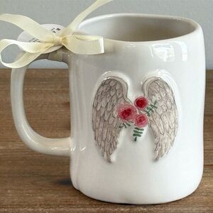 Rae Dunn Angel Wings “Strong Fearless Beautiful” Coffee/Tea Mug 21oz